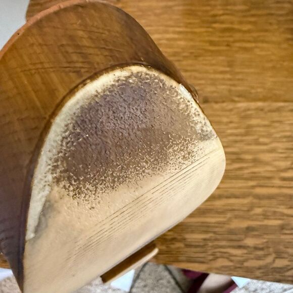 Coach And Four Vero Platform Sandal Brown Leather Studded Size 7.5 Boho - Picture 10 of 15